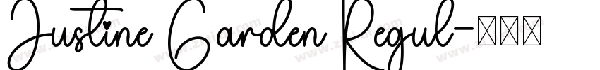 Justine Garden Regul字体转换